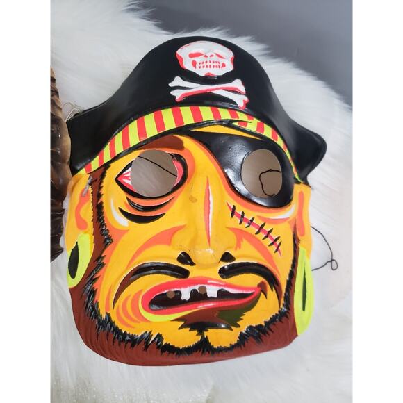 LOT 2 Monster Ben Cooper Pirate Mask Ben Cooper Halloween Vintage Black Light - Picture 5 of 16